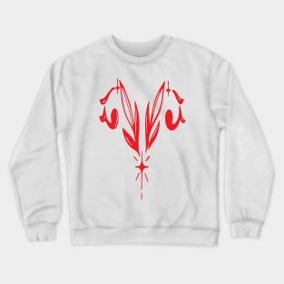 red floral Aries zodiac Crewneck Sweatshirt